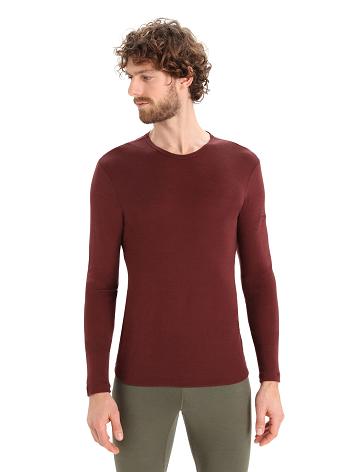 Base Layers Icebreaker Merino 175 Everyday Long Sleeve Crewe Thermal Top Homme Rouge | FR 1375LISH